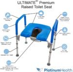 raised toilet seat with handles