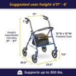 4 wheel rollator walker