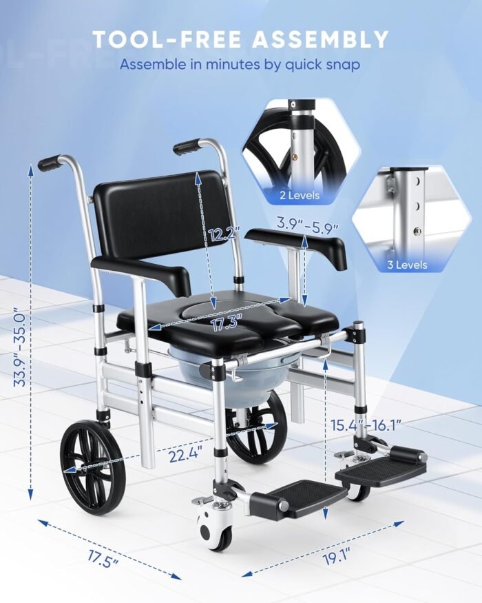shower chair with wheels