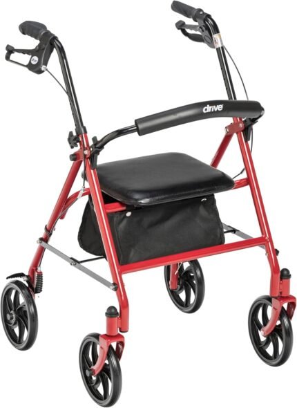 lightweight folding travel walker with seat