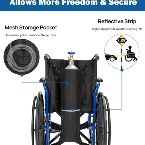 oxygen tank holder for wheelchair