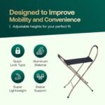 folding walking cane seat