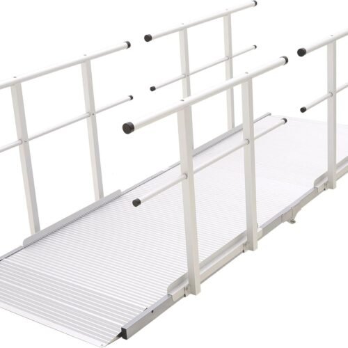 portable wheelchair ramp with handrails