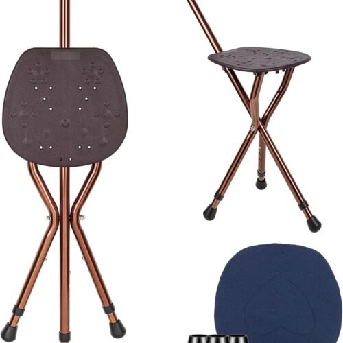 cane with a folding seat