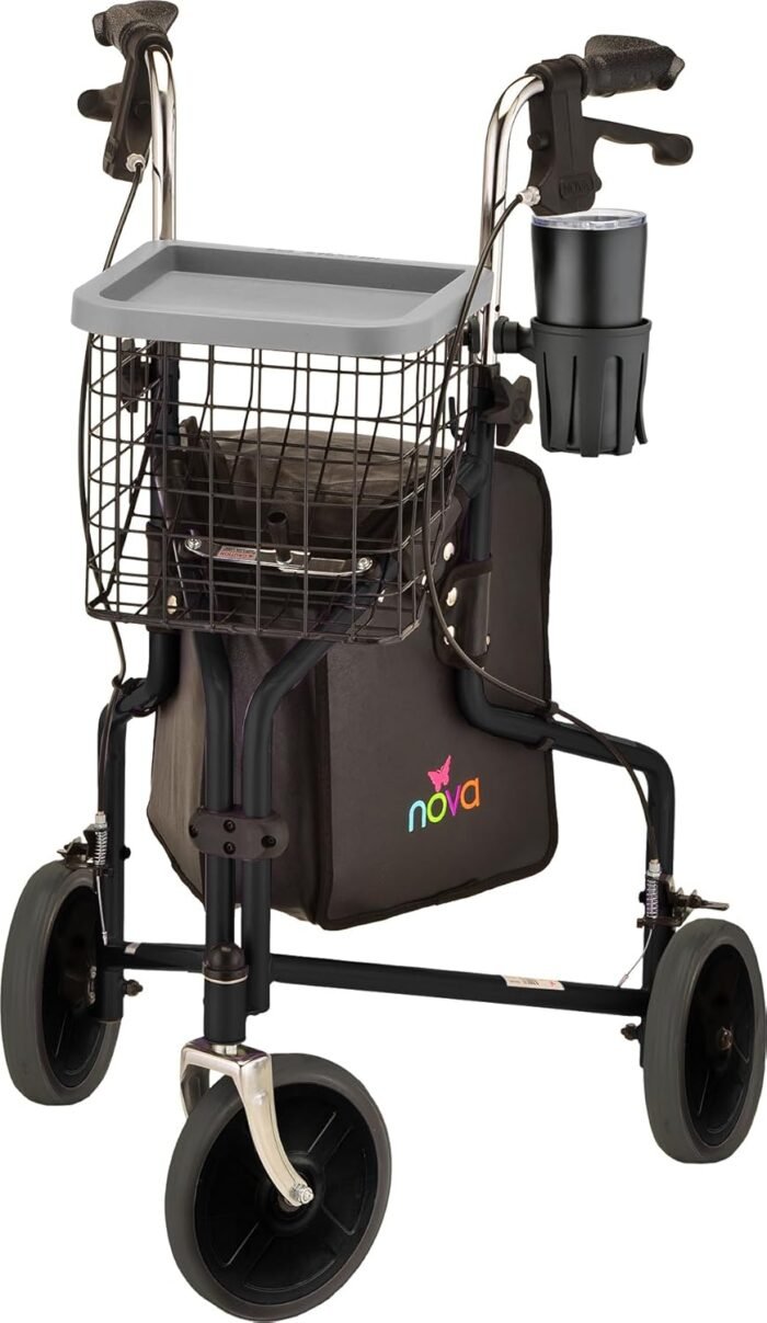 nova traveler 3 wheel rollator walker