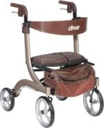 foldable rollator walker with seat